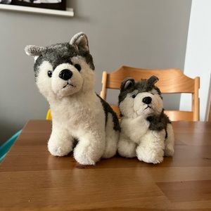 Aurora Plush Stuffed Husky Toy set